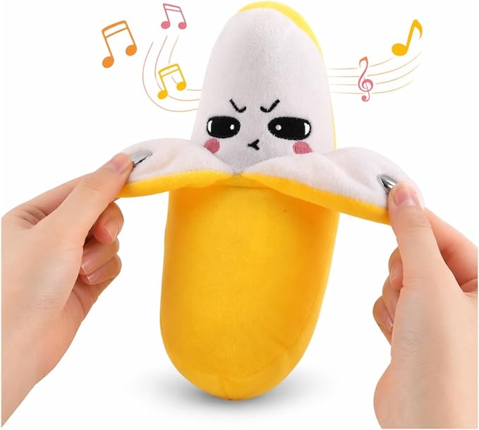 Child Musical Sensory Toy,Interactive Plush Toy with Sounds,Banana Doll