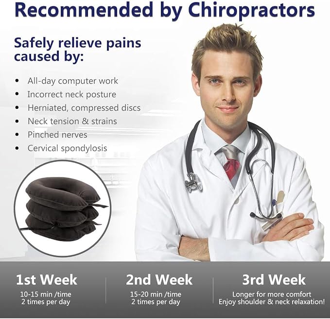Cervical Neck Traction Device for Instant Neck Pain Relief