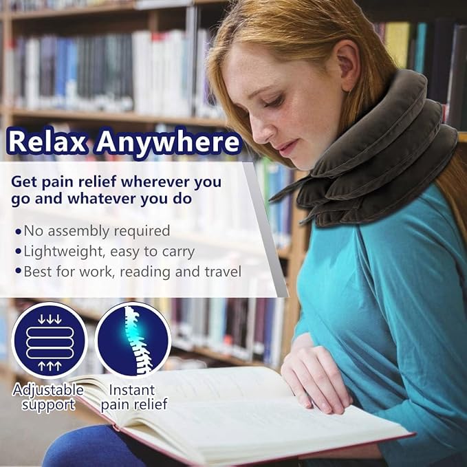 Cervical Neck Traction Device for Instant Neck Pain Relief