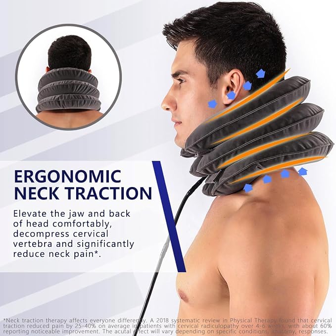 Cervical Neck Traction Device for Instant Neck Pain Relief